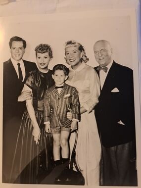 Vintage Black and White Photo Of the 1950's Sitcom.   (I Love Lucy)